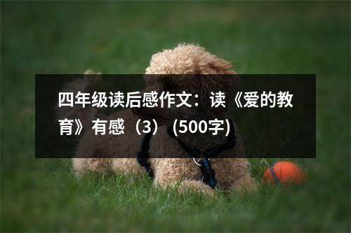 四年級(jí)讀后感作文：讀《愛(ài)的教育》有感（3） (500字)
