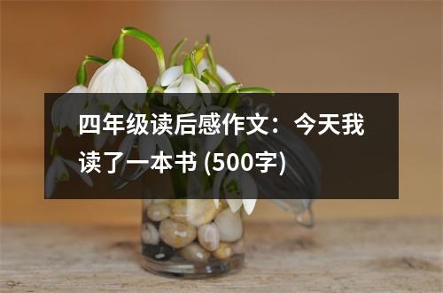 四年級讀后感作文：今天我讀了一本書 (500字)
