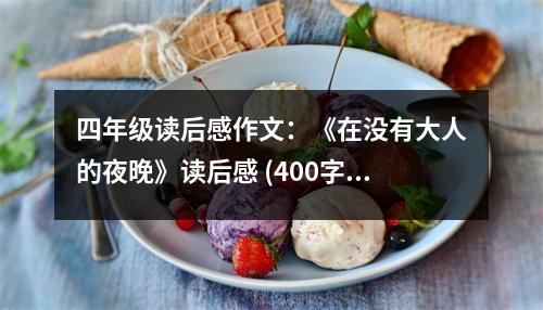 四年級(jí)讀后感作文：《在沒有大人的夜晚》讀后感 (400字)