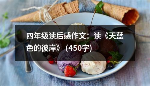 四年級讀后感作文：讀《天藍(lán)色的彼岸》 (450字)