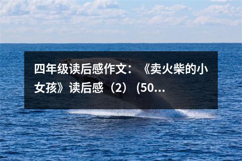 四年級讀后感作文：《賣火柴的小女孩》讀后感（2） (500字)