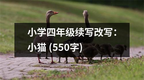 小學(xué)四年級(jí)續(xù)寫改寫：小貓 (550字)
