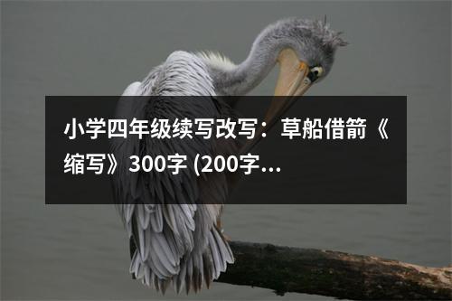 小學四年級續(xù)寫改寫：草船借箭《縮寫》300字 (200字)