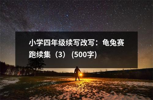 小學四年級續(xù)寫改寫：龜兔賽跑續(xù)集（3） (500字)