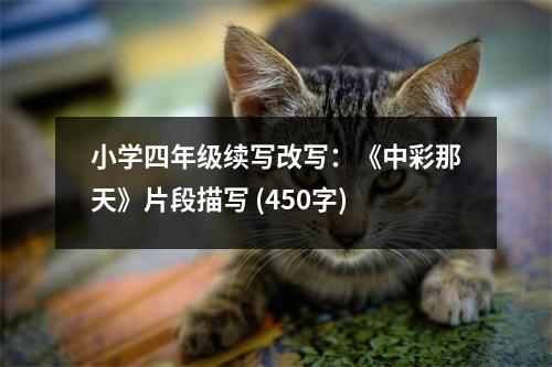小學(xué)四年級續(xù)寫改寫：《中彩那天》片段描寫 (450字)