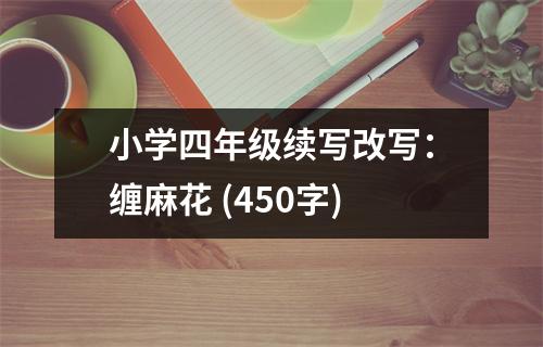 小學四年級續(xù)寫改寫：纏麻花 (450字)