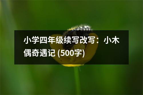 小學四年級續(xù)寫改寫：小木偶奇遇記 (500字)