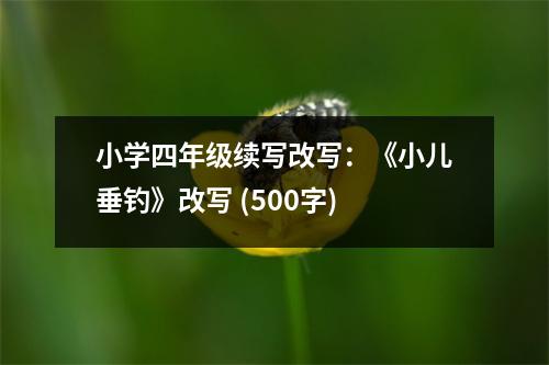 小學(xué)四年級續(xù)寫改寫：《小兒垂釣》改寫 (500字)