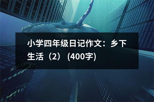 小學(xué)四年級日記作文：鄉(xiāng)下生活（2） (400字)