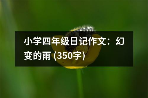 小學(xué)四年級日記作文：幻變的雨 (350字)