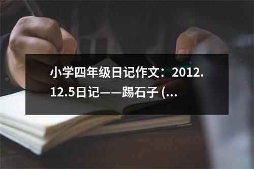 小學四年級日記作文：2012.12.5日記——踢石子 (300字)