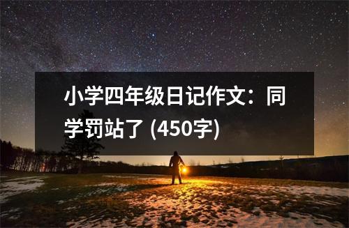 小學(xué)四年級日記作文：同學(xué)罰站了 (450字)