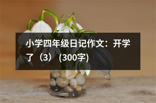 小學(xué)四年級日記作文：開學(xué)了（3） (300字)