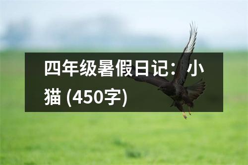 四年級(jí)暑假日記：小貓 (450字)