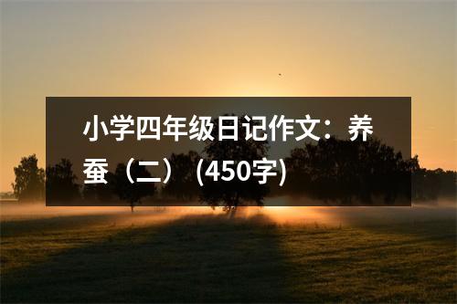 小學(xué)四年級日記作文：養(yǎng)蠶（二） (450字)