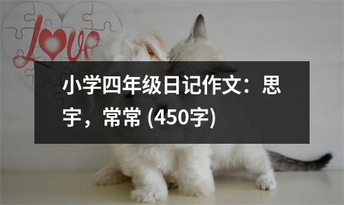 小學(xué)四年級(jí)日記作文：思宇，常常 (450字)