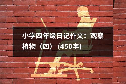 小學(xué)四年級日記作文：觀察植物（四） (450字)