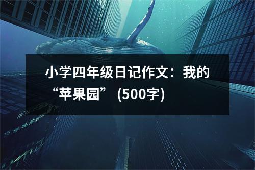 小學(xué)四年級(jí)日記作文：我的“蘋果園” (500字)