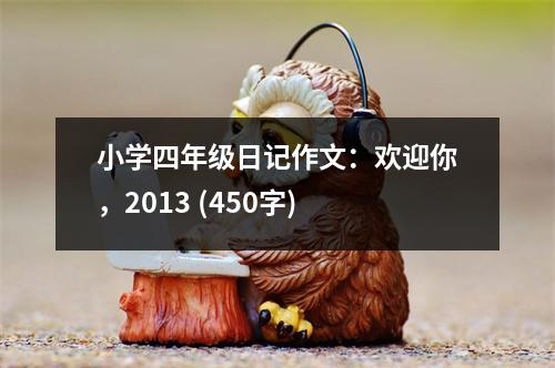 小學(xué)四年級日記作文：歡迎你，2013 (450字)