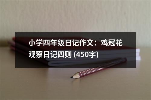 小學(xué)四年級(jí)日記作文：雞冠花觀察日記四則 (450字)