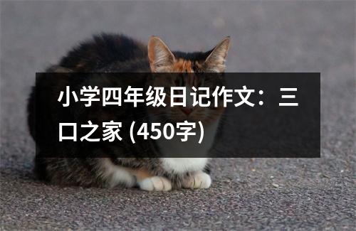 小學(xué)四年級日記作文：三口之家 (450字)