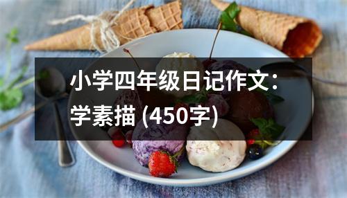小學(xué)四年級(jí)日記作文：學(xué)素描 (450字)