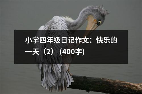 小學四年級日記作文：快樂的一天（2） (400字)