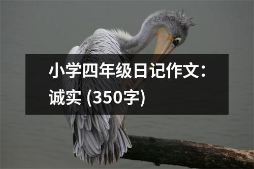 小學(xué)四年級日記作文：誠實 (350字)