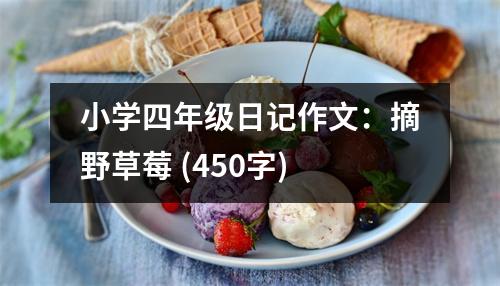小學(xué)四年級(jí)日記作文：摘野草莓 (450字)