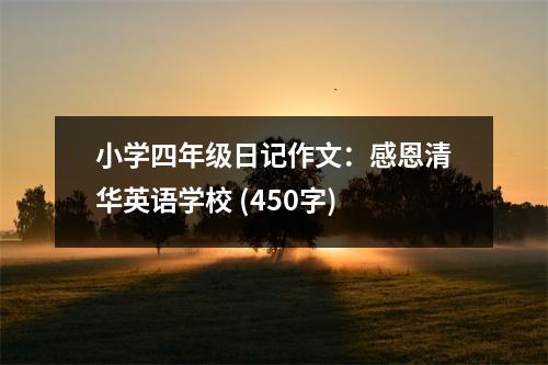 小學(xué)四年級(jí)日記作文：感恩清華英語學(xué)校 (450字)