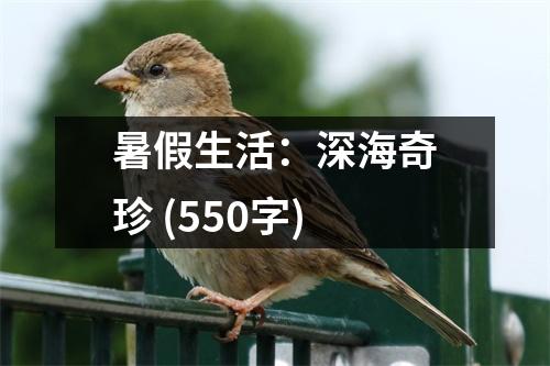 暑假生活：深海奇珍 (550字)