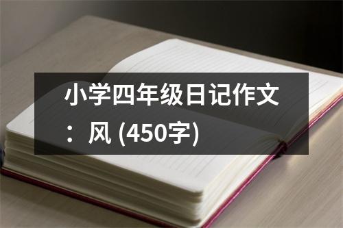 小學(xué)四年級(jí)日記作文：風(fēng) (450字)