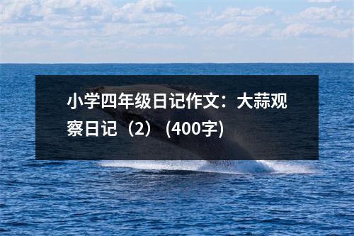 小學(xué)四年級(jí)日記作文：大蒜觀察日記（2） (400字)