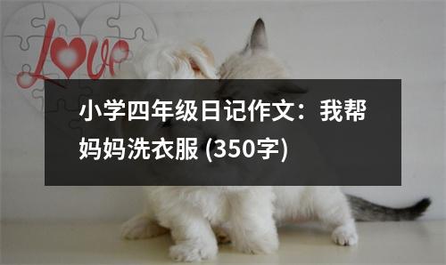 小學(xué)四年級(jí)日記作文：我?guī)蛬寢屜匆路?(350字)