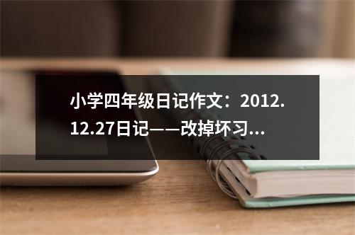 小學四年級日記作文：2012.12.27日記——改掉壞習慣 (350字)