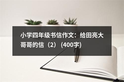 小學(xué)四年級書信作文：給田亮大哥哥的信（2） (400字)
