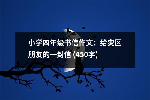 小學(xué)四年級(jí)書信作文：給災(zāi)區(qū)朋友的一封信 (450字)