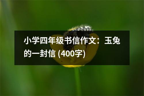 小學(xué)四年級書信作文：玉兔的一封信 (400字)