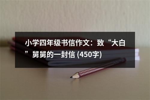 小學(xué)四年級(jí)書信作文：致“大白”舅舅的一封信 (450字)