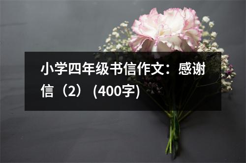 小學(xué)四年級書信作文：感謝信（2） (400字)