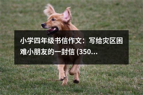 小學(xué)四年級書信作文：寫給災(zāi)區(qū)困難小朋友的一封信 (350字)