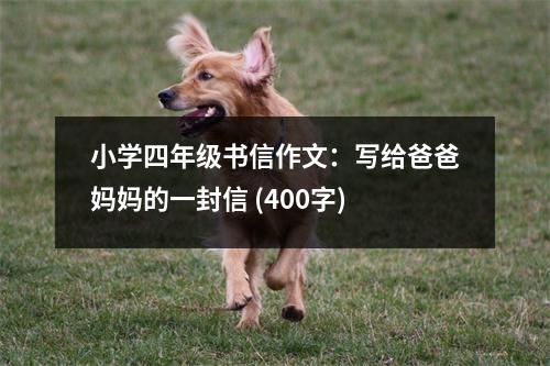 小學四年級書信作文：寫給爸爸媽媽的一封信 (400字)