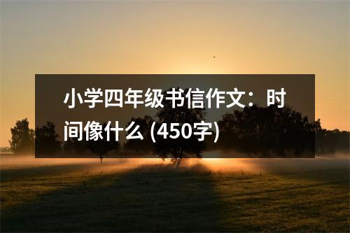 小學(xué)四年級書信作文：時間像什么 (450字)