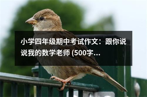 小學(xué)四年級(jí)期中考試作文：跟你說(shuō)說(shuō)我的數(shù)學(xué)老師 (500字)