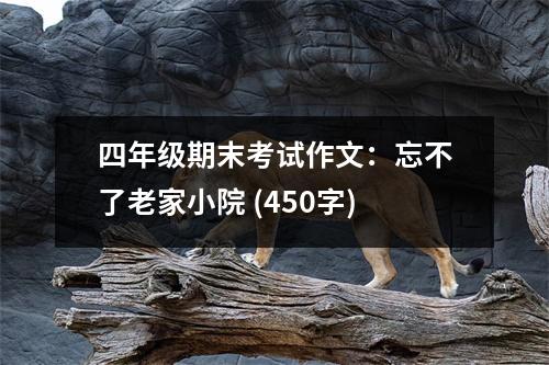 四年級(jí)期末考試作文：忘不了老家小院 (450字)