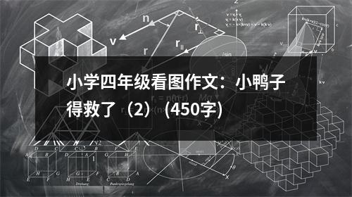 小學(xué)四年級(jí)看圖作文：小鴨子得救了（2） (450字)