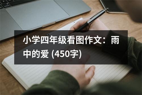 小學(xué)四年級(jí)看圖作文：雨中的愛 (450字)