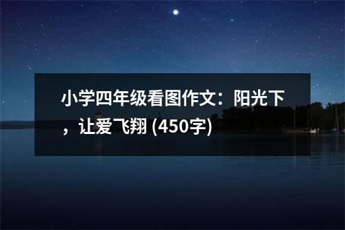 小學(xué)四年級(jí)看圖作文：陽光下，讓愛飛翔 (450字)