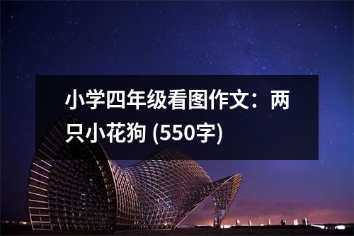 小學(xué)四年級(jí)看圖作文：兩只小花狗 (550字)