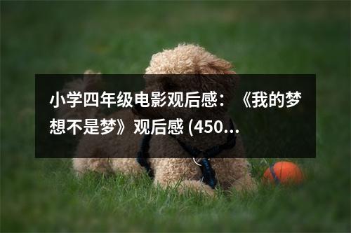小學四年級電影觀后感：《我的夢想不是夢》觀后感 (450字)